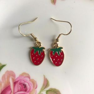 Strawberry dangly earrings